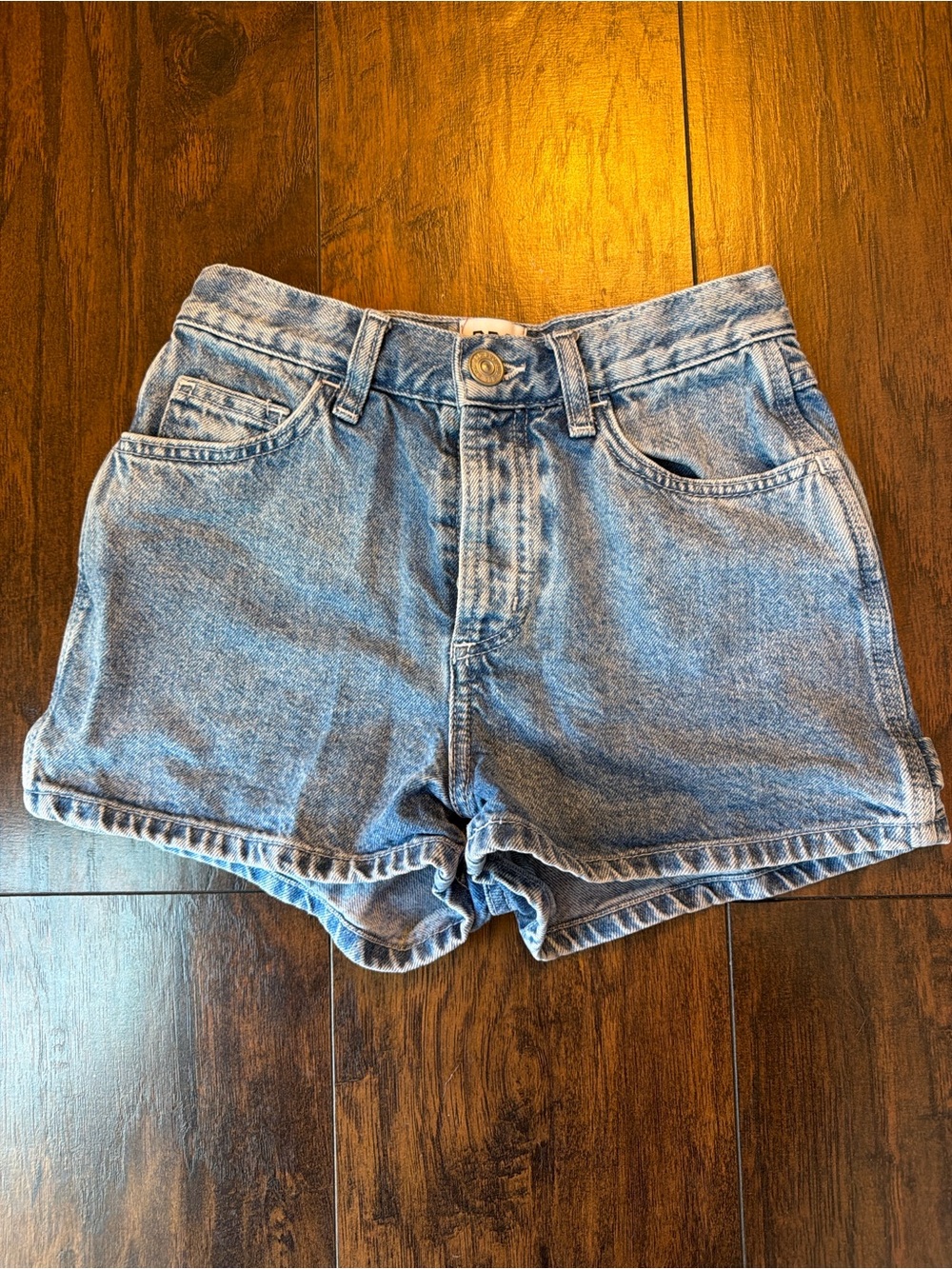 BDG Light Blue High-Rise Denim Shorts